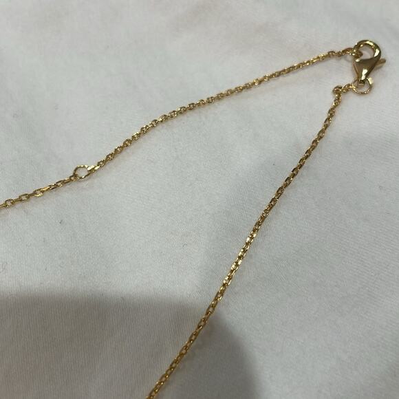 925 Gold Necklace with Heart Pendant 16-18” - Picture 4 of 4